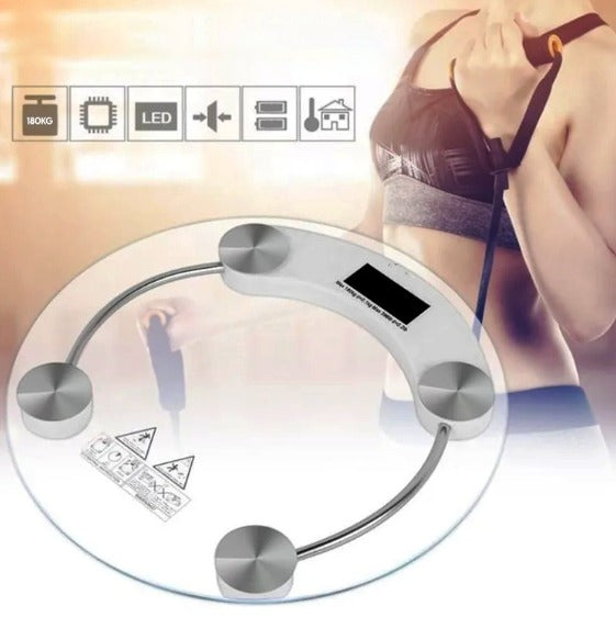 Bascula Digital Pesa 180kg baño vidrio