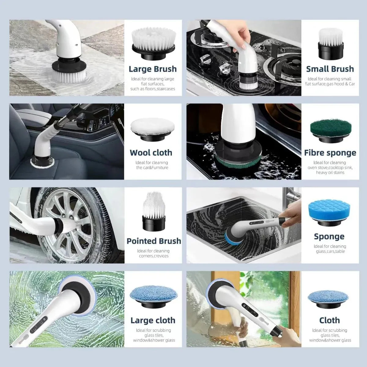 Cepillo Electrico Multifuncional 9 en 1